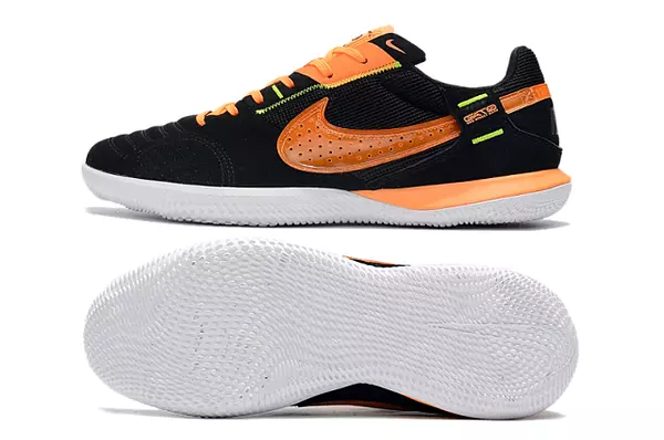 Nike Gato Tela Negro Naranja